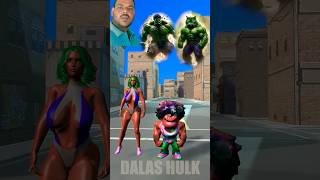 GTA V : Battle Between SPIDERMAN Family and Hulk #hulk#shorts #spiderman#gta