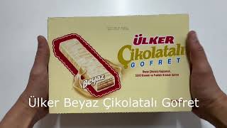 Ülker Beyaz Çikolata Kaplamalı Sütlü Kremalı ve Fındıklı Kremalı Gofret 35 gr 24 Adet