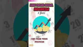 3 Juni Hari Pasar Modal Indonesia #shorts