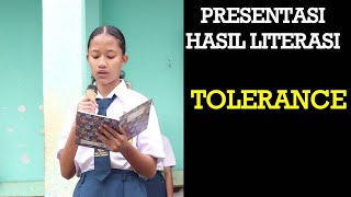 TOLERANCE ( PRESENTASI HASIL LITERASI)