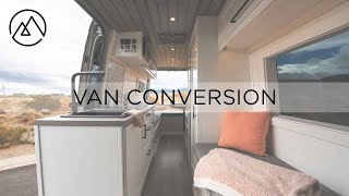 VAN TOUR | DINETTE BED CONVERSION + MODERN WARM AESTHETIC | SPRINTER 170