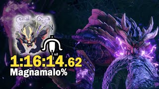 MHR Magnamalo% with Addons - Light Bowgun Speedrun - 1:16:14.62