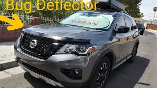 nissan pathfinder bug deflector DIY install.