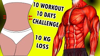 10 Min 10 Days 10 Workout To Lose 10 Kg Weight And For A Six Pack | Effective Exercises for Fat Loss