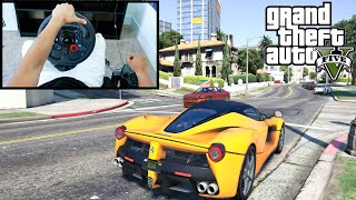 Ferrari LaFerrari in GTA 5 (Steering Wheel + Shifter) Gameplay