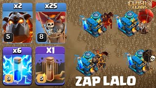 Zap Lavaloon For Th12 | Overpowerer Zap Lalo Attack Strategy Th12 | Clash Of Clans.