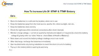 How to increase life of  STMF / TTMF Batteries - English