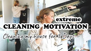 extreme CLEANING MOTIVATION ::  Testing different Grout Cleaner / cabinet DECLUTTER / clean with me