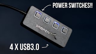 SABRENT 4 Port USB 3.0 Hub With Power Switches!!