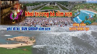 Những Điểm du lịch hót nhất sầm sơn/phố đi bộ,khuôn viên nước.quảng trường biển /FLC,sun group/30/04