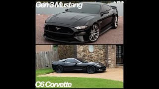 Gen 3 Mustang vs C6 Corvette (mods in comment)