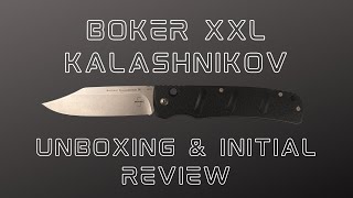 Unboxing a MASSIVE automatic knife. The Boker Kalashnikov XXL.