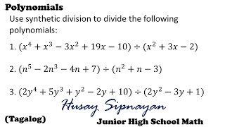 Dividing Polynomials Using Synthetic Division with Quadratic Divisor