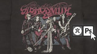 Vintage Aerosmith T-Shirt Design Walkthrough in Photoshop | VINTONE®