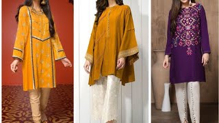 Winter Dress Designing || Linen Frock Design || Linen Kurti || Roha Ahmed