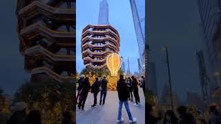 Christmas in New York City • Hudson Yards decorated with millions of Christmas lights (2021)