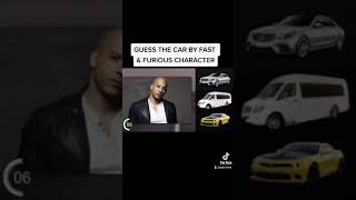 GUESS THE CAR BY FAST & FURIOUS CHARACTER | CAR LOGO QUIZ #shorts