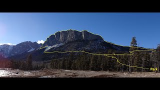 Mount John Laurie (Yamnuska) Full Ridge Traverse Bypassing Chain -Jan 9, 2021 - Lutz / Palmer / Erin