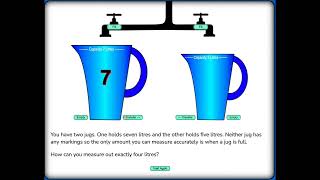 Water jug 4 in 5 and 7 Litre riddle answer #brainteasers #waterjug