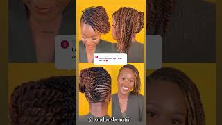 Flat Twist with Two Strand Twist | Natural Hair Updo #naturalhair #hairstyle