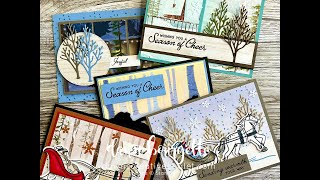 FB Live REPLAY 85 - Horse & Sleigh Online Exclusives ideas! 4 cards using the beautiful DSP!