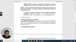 MODELO DE SOLICITUD DE SUSCRIPCIÓN DE ADENDA PARA CONTRATO CAS INDETERMINADO