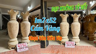 Mộc Đôi Lục Bình 1m7x52 Cẩm Vàng Chọn Vân Siêu Vip, Gỗ Lành Đẹp Không Vết