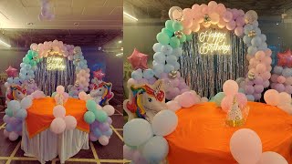 Unicorn Balloon decoration ideas home, Kids bday, party decor, Noida, Gurgaon, Gaziabad, Goa, Nagpur