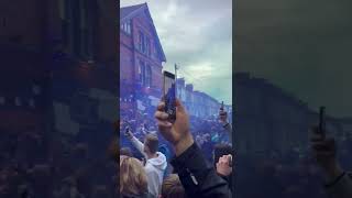 Everton fans singing royal blue mersey