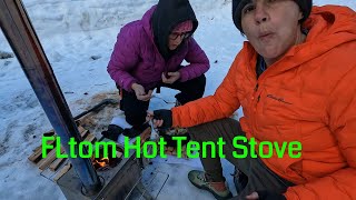 FLtom Camp Tent Stove - First Burn and Cook!