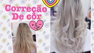 correção de cor cabelo platinado