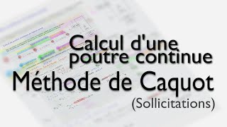 Calcul d'une poutre continue en béton armé. Partie 1