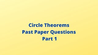 Circle Theorems: Paper Questions 1: CSEC Past Papers: CXC Math Exam Questions: Adobe Math Lab