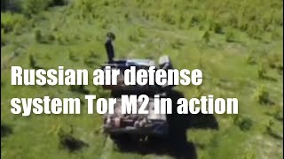 Russian air defense system Tor M2 in action