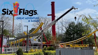 Flash: Vertical Velocity Goes VERTICAL at Six Flags Great Adventure! Late April 2024 Vlog