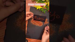 DIY Glitter comment your name #diy #craft #youtube #shorts #trending #satisfying #calligraphy