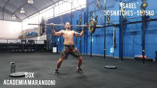 CROSSFIT - "ISABEL" 30 SNATCHES 114 LIBRAS (51.75KG) - 06'58MIN - VITOR MONTEIRO