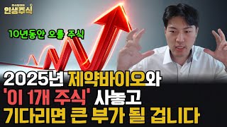 제약바이오와 10년 동안 오를 '이 1개 주식' 사 놓고 기다리면 2025년 큰 부가 될 겁니다 [인생주식]