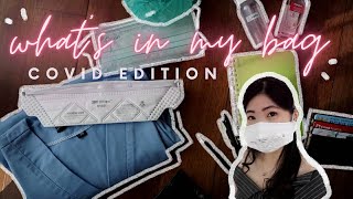 what's in my bag covid edition ✨  pandemic essentials and personal protective equipment as a doctor