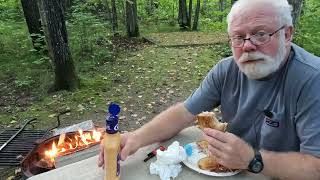 Reuben Sandwiches on Rye (Clip 3 of 5)...Getting a Fire Going on  the WINNERWELL Fire Pit - Part 44