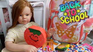 Back to School Haul for Reborn child Autumn Backpack and new Lunch box