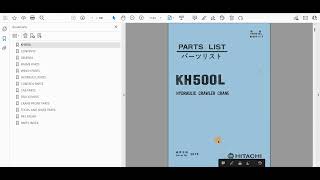 Hitachi KH500L Hydraulic Crawler Crane Parts Catalog