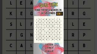 IT'S FOR THE BIRDS! WORDFIND FUN #28  #fun #games #puzzle #wordgames