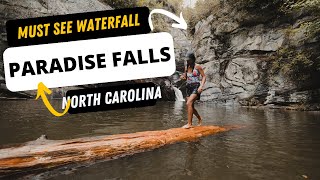 One of the best secret swimming holes in the Southeast| Paradise Falls | NC waterfalls