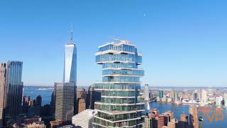 Drone view Lower NYC Jenga Tower 56 Leonard St