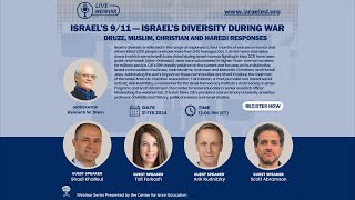 Israel’s 9/11 — Israel’s Diversity During War: Druze, Muslim, Christian and Haredi Responses