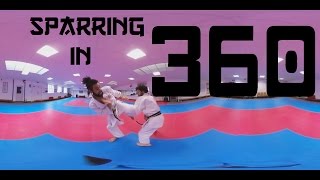 Karate sparring filmed with Samsung Gear 360