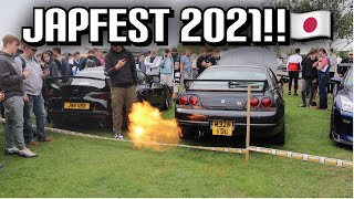 JAPFEST UK 2021!!! JDM Cars leaving Accelerating, Drifting and Revving! Silverstone Event