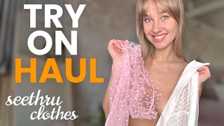 [4K] Polly's Sheer Fashion Try-On: Stunning Transparent Styles