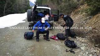 Tenquille Lake from Hurley River FSR (April 24, 2020)